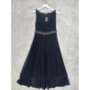 ICE Black Sleeveless Beaded Formal Dress Size‎ 4 #22720
